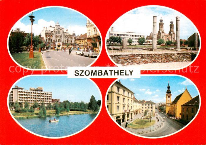 Szombathely Motive Innenstadt Partie am Fluss