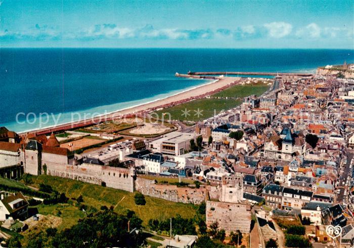Dieppe 76 Plage port Chateau vue aérienne