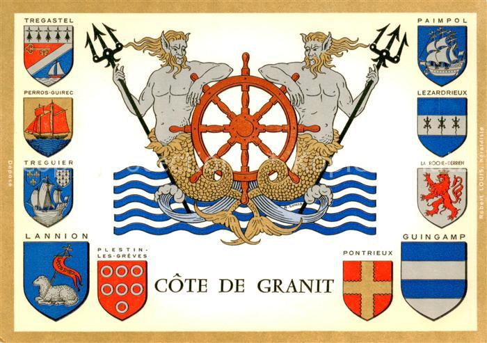Perros-Guirec 22 Cotes-d Armor Côte de Granit Wappen der Region Symbole de la gr