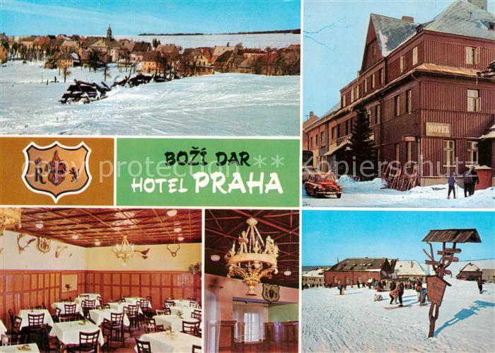 Bozi Dar Gottesgab CZ Hotel Praha Restaurant Winterlandschaft