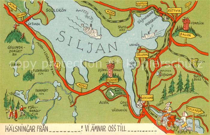Leksand Sweden Gebietskarte mit Raettvik