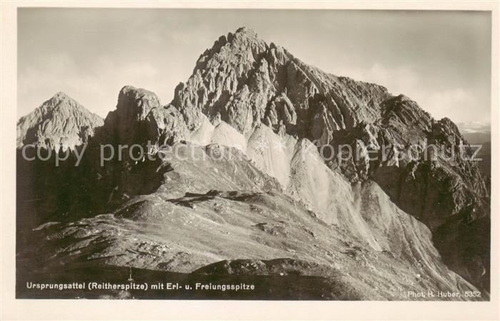 Reitherspitze UrsprungsatteL Zirl Tirol AT mit Erl und Freiungsspitze