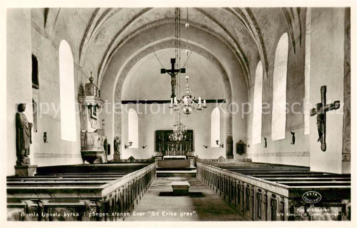 Gamla Upsala Sweden Kyrka i pangen stenen oever Sit Erika grav
