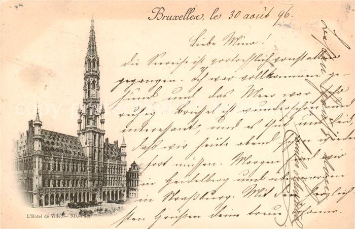 Bruxelles Bruessel Hotel de Ville