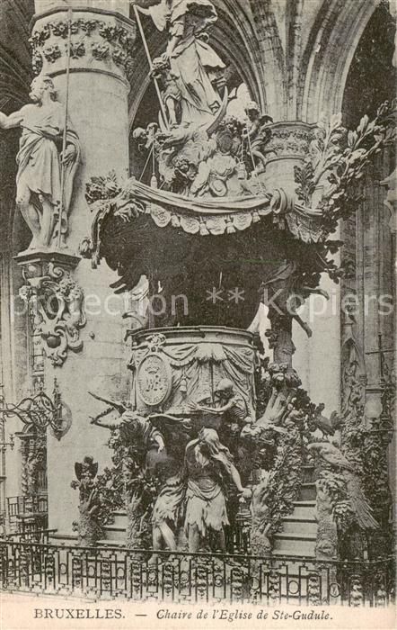 Bruxelles Bruessel Chaire de l’Eglise de Ste Gudule