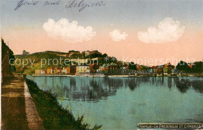 Namur sur Meuse La Passerelle et Citadelle