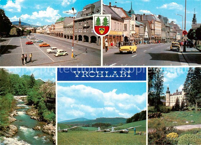 Vrchlabi Hohenelbe CZ Gottwaldovo namesti Trida Lenina Jarni partie u Labe Sport