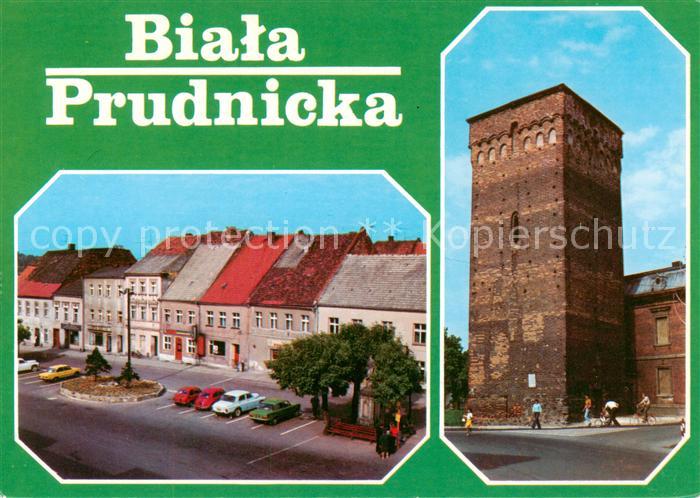 Biala Prudnicka Zuelz PL Rynek Gotycka baszta przybramna