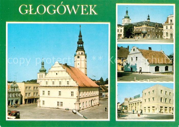 Glogowek PL Poznorenesansowy ratusz przebudowany Fragment Rynku Barokowy zajazd