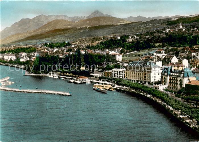 Evian-les-Bains 74 Vue aerienne le Port l’Hotel Albert I e
