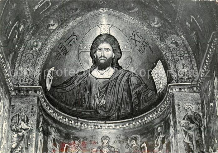Palermo  Sicilia Monreale Interno Duomo Cristo