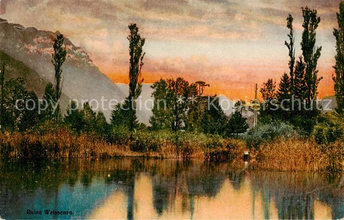 Weissensee Kaernten AT Ruine Weissenen