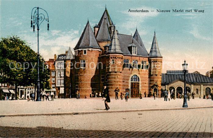 Amsterdam  NL Nieuwe Markt met Waag