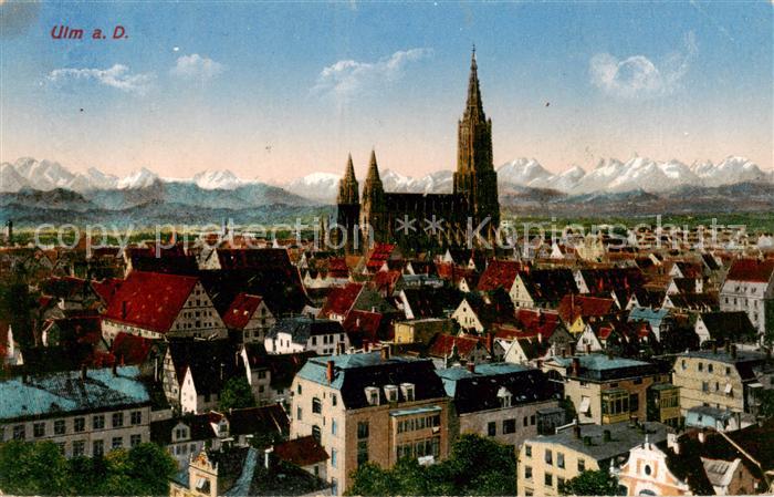 Ulm Donau Stadtblick mit Muenster