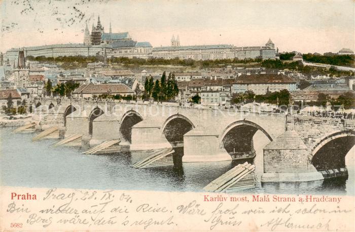 Praha Prahy Prague Karluv most Mala Strana a Hradcany