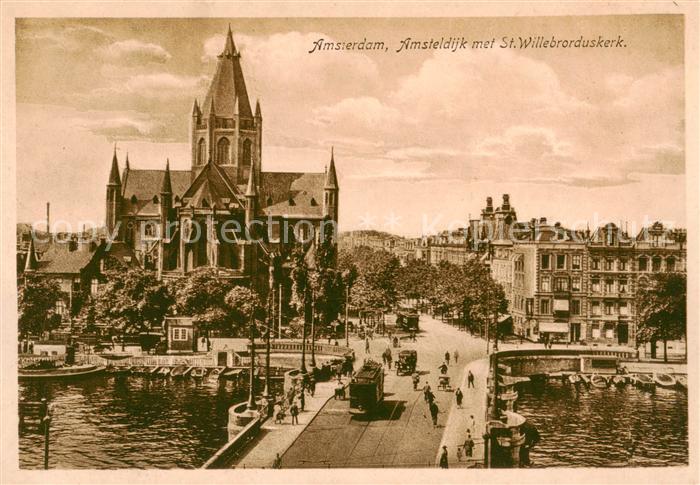 Amsterdam  NL Amsteldijk met St Willebroduskerk