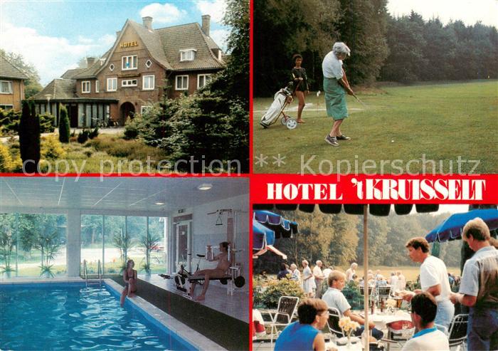 De Lutte NL Hotel t Kruisselt Golfplatz Hallenbad Freiterrasse