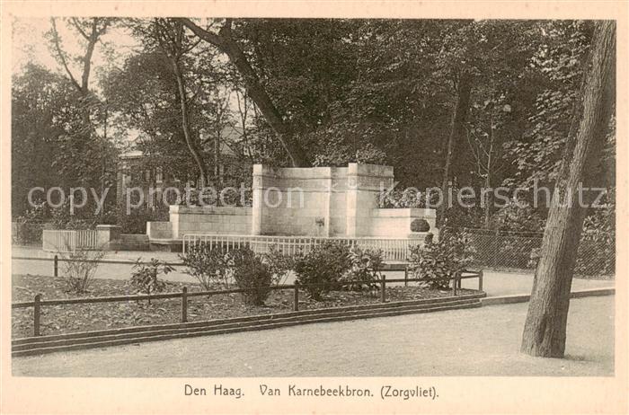 Den Haag La Haye NL Van Karnebeekbron Zorgvliet