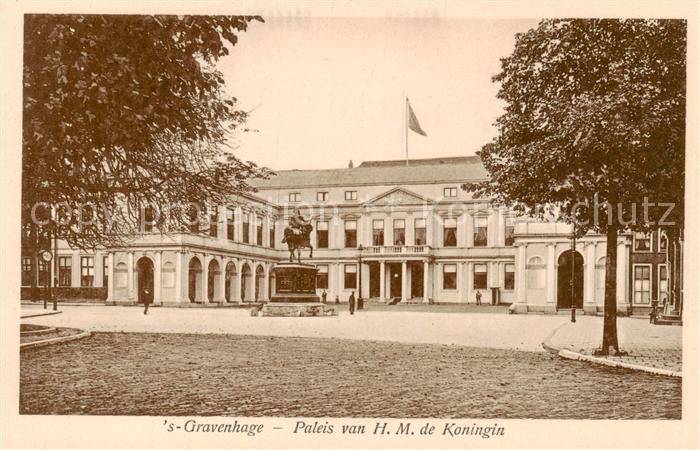 S-Gravenhage Den Haag NL Paleis van H. M. de Koningin Schloss Denkmal