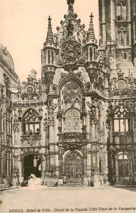 Arras  62 Hôtel de Ville détail de la facade Plac