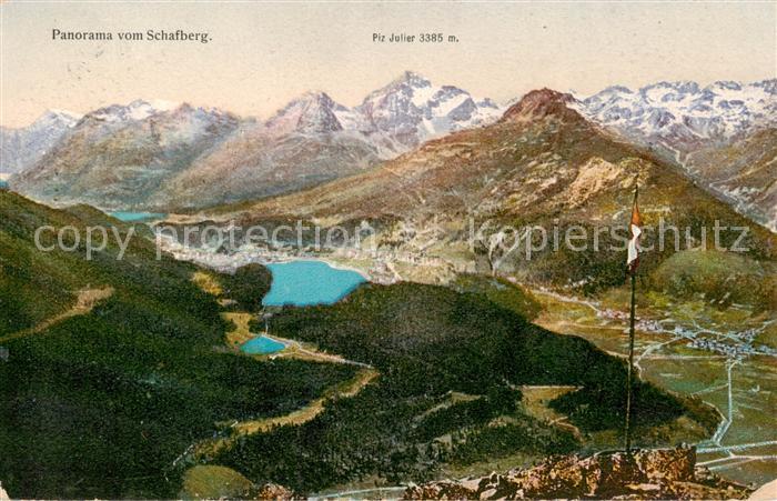 St Wolfgang Salzkammergut Panorama Blick vom Schafberg Piz Julier Alpenpanorama