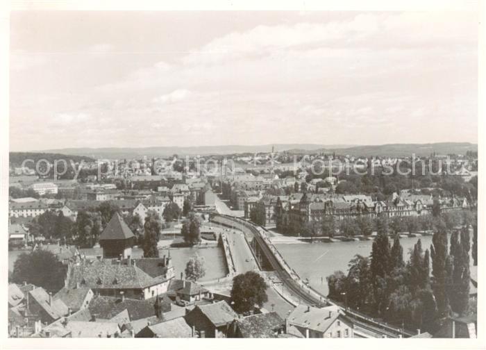 Konstanz Bodensee Stadtpanorama Rheinbruecke
