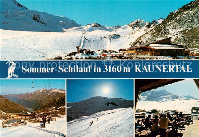 Kaunertal Tirol AT Sommer-Schilauf Bergrestaurant Alpen