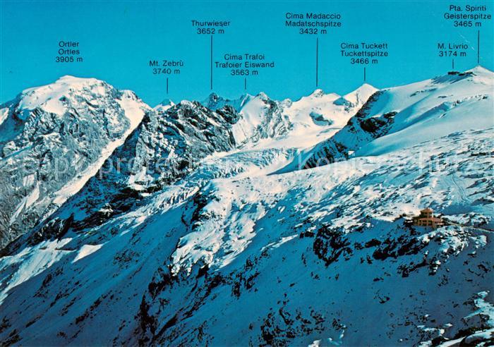 Stilfserjoch 2750m Passo dello Stelvio IT Panorama Ortlergruppe