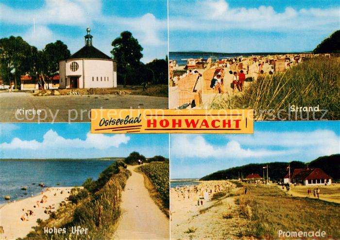 Hohwacht Ostseebad Kirche Strand Promenade Hohes Ufer