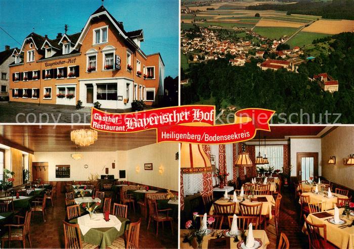 Heiligenberg Baden Gasthof Restaurant Bayerischer Hof Luftaufnahme mit Schloss