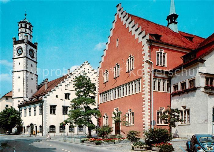 Ravensburg  Wuerttemberg Marienplatz Blaserturm Waaghaus Rathaus