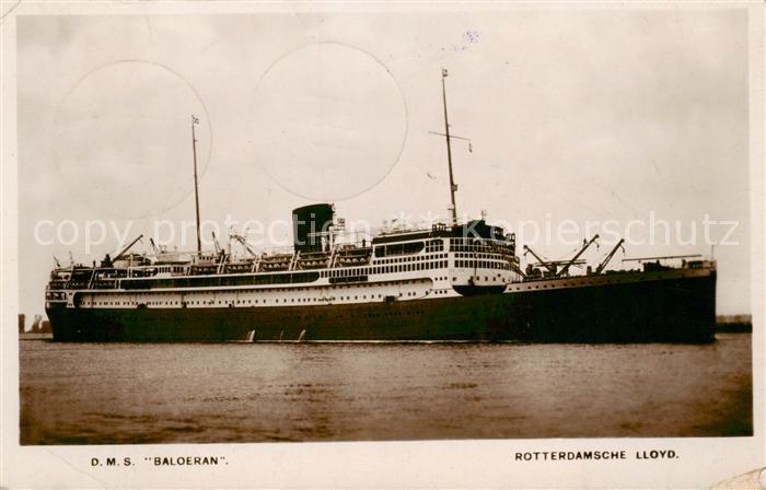 Dampfer Oceanliner DMS Baloeran Rotterdamsche lloyd