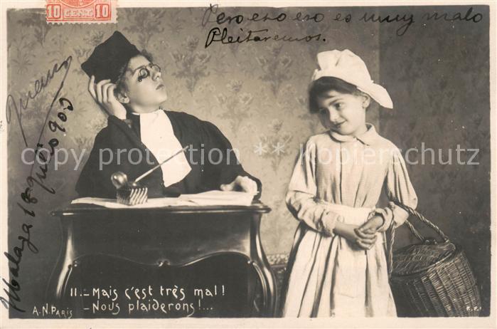 Foto AN Paris (Noyer) Nr. Mais cest tres mal. Lehrer und Kind