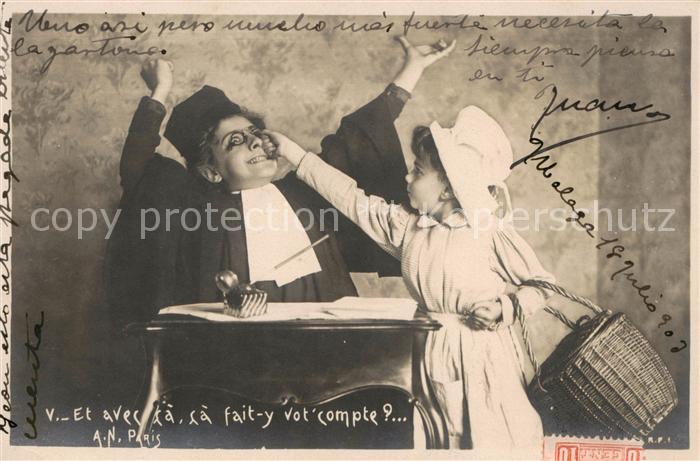 Foto AN Paris (Noyer) Nr. Lehrerin Kind Schlag