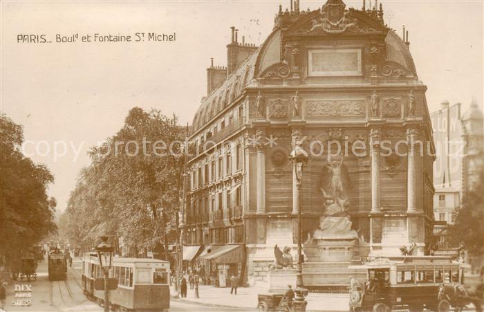 Strassenbahn Paris Boul et Fontaine S Michel Dix Paris 5032