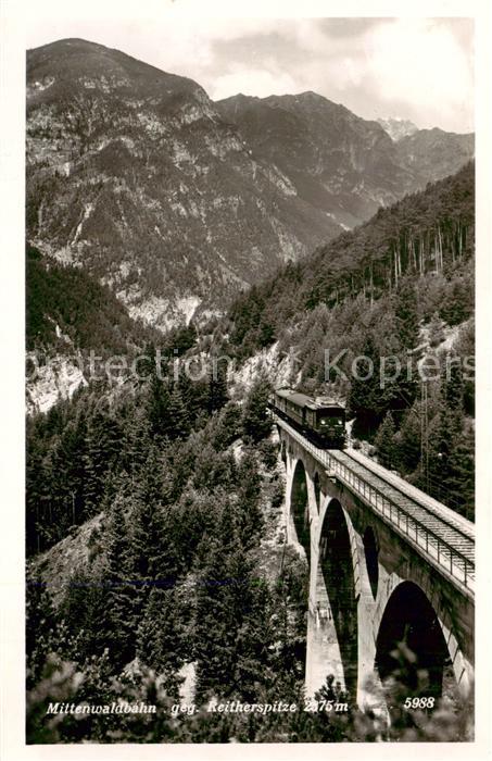 Eisenbahn Mittenwaldbahn geg. Reitherspitze