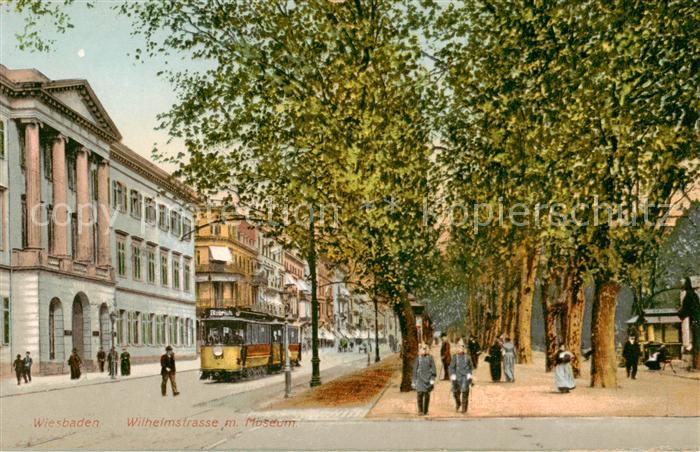 Strassenbahn Wiesbaden Wilhelmstrasse m. Museum