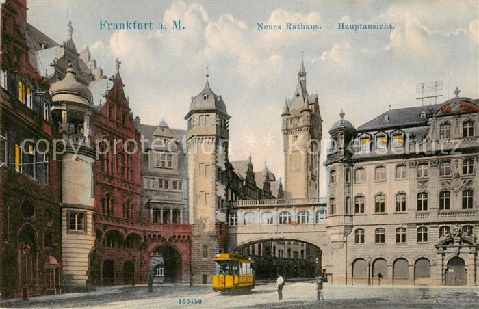 Strassenbahn Frankfurt a.M. Neues Rathaus Hauptansicht