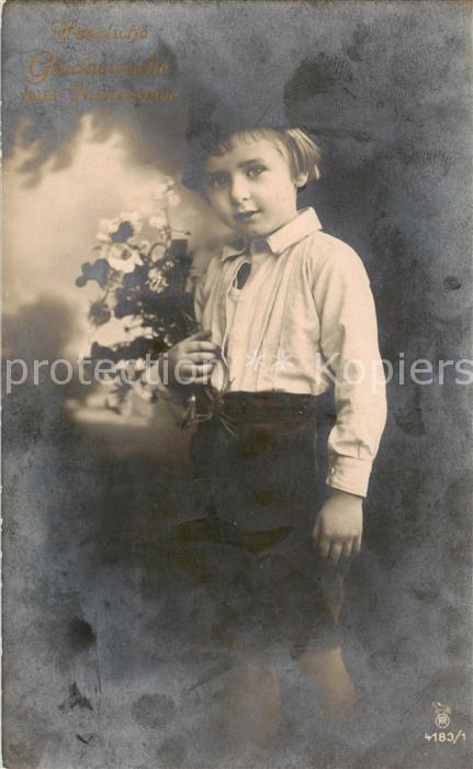 Foto RPH Nr. Nr.4183 1 Namenstag Kind blümen