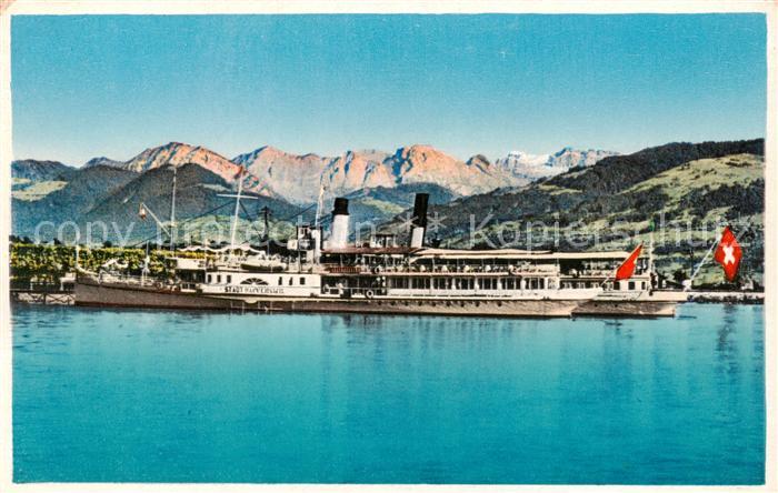 Dampfer Seitenrad Am Zuerichsee