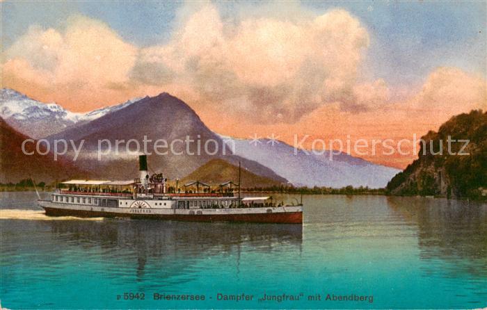 Dampfer Seitenrad Brienzersee Dampfer Jumgfrau