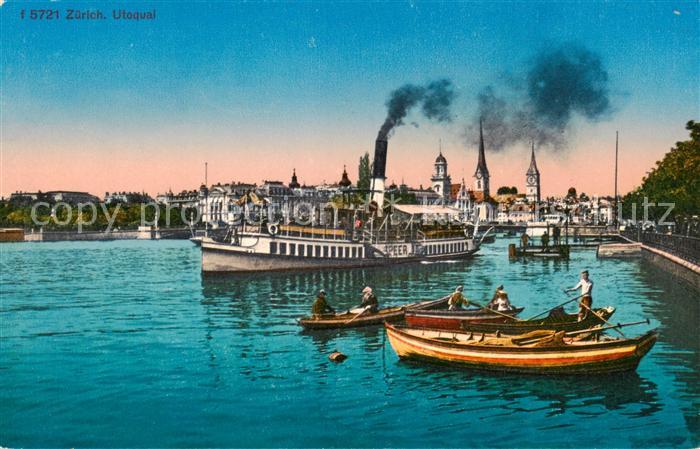 Dampfer Binnenschifffahrt Zuerich Utoqual
