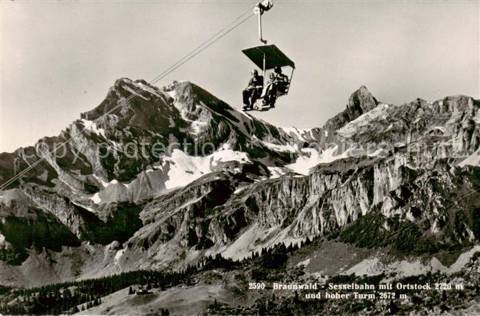 Sessellift Chairlift Telesiege Braunwald