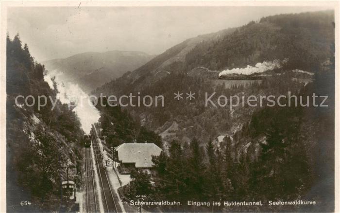Eisenbahn Schwarzwaldbahn Eingang ins Haldentunnel Seelenwaldkurve