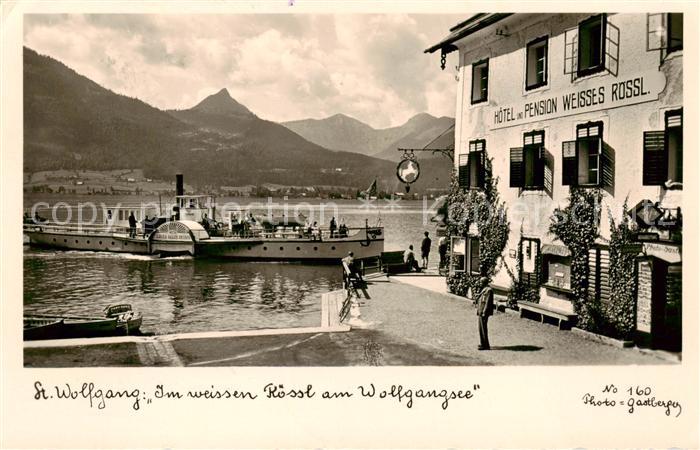 Dampfer Seitenrad St Wolfgang Im weissen Roessl am Wolfgangsee