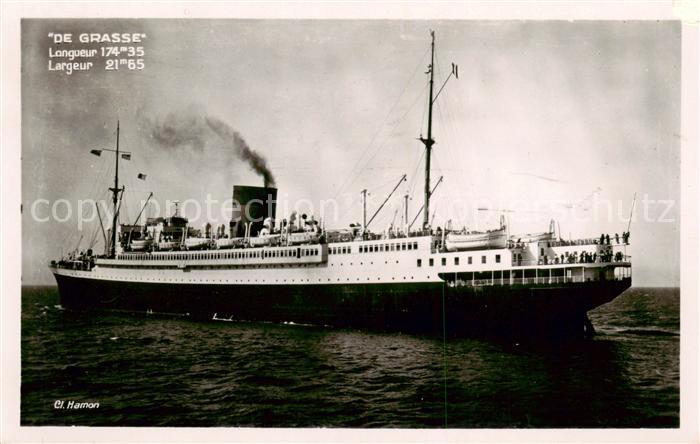Dampfer Oceanliner Hamon  DE GRAssE