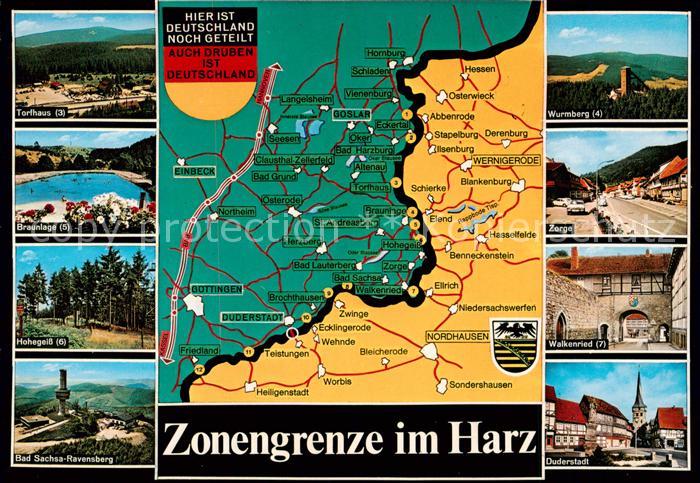 Grenze Douane Zoll Frontiere Zonengrenze im Harz Zorge Duderstadr To