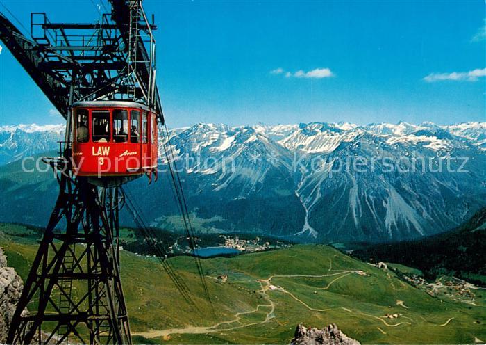 Seilbahn Cable-Car Telepherique Arosa Weisshorngipfel mit LAW