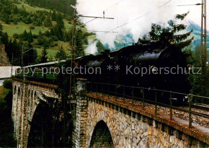 Lokomotive Dampffextrazug Rhaetischen Bahn Soliser Viadukt