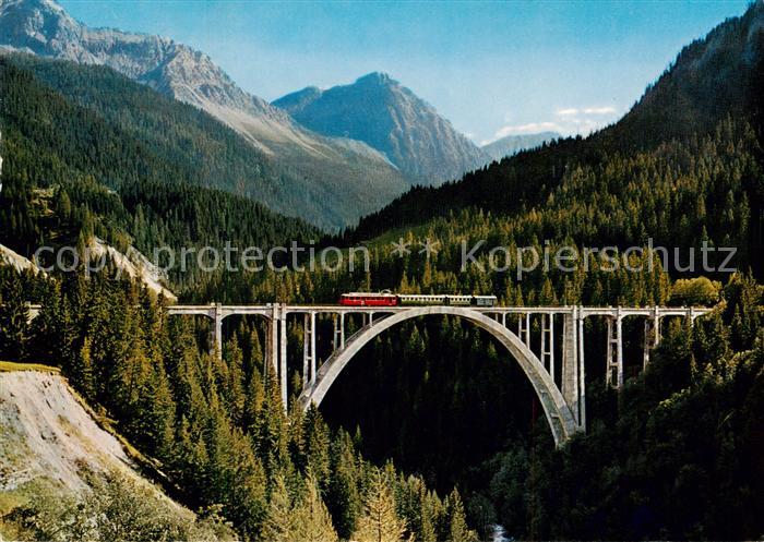 Eisenbahn Langwieser Viadukt bei Arosa